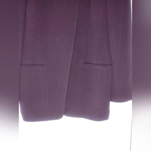 Vtg Episode 6 Black Raspberry 1 Button 100%SILK Lined Ribbed Knit Women Blazer - Picture 4 of 9
